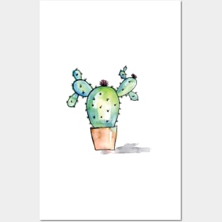 Watercolor Cactus Posters and Art